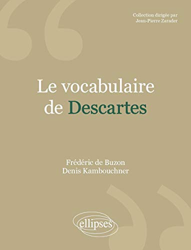 Le vocabulaire de Descartes