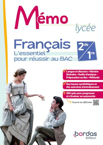 Mémo Lycée - Français 2de 1re Cahier de l'élève (Ed. 2024)